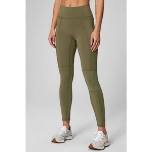 Motion365+ High-Waisted Moto Legging Size S Dark Moss